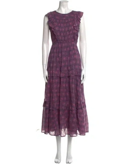 Pre-owned Banjanan Floral Print Long Dress In Pink