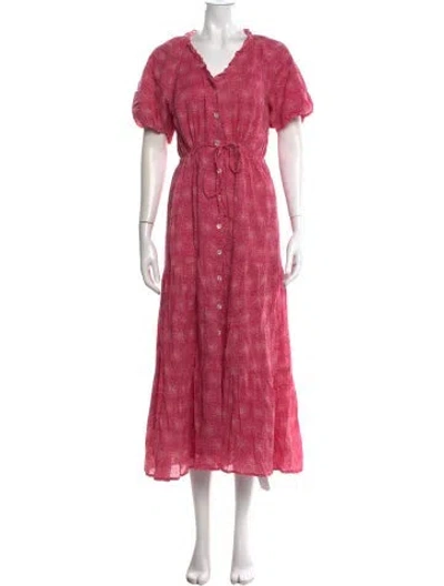 Pre-owned Banjanan Floral Print Long Dress In Pink