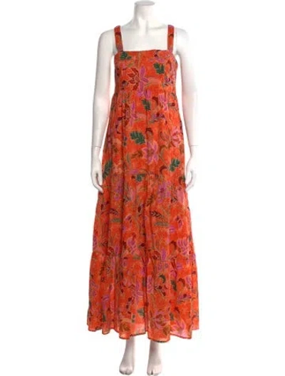 Pre-owned Banjanan Floral Print Long Dress In Pink