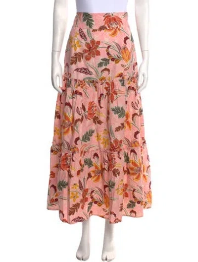 Pre-owned Banjanan Floral Print Long Skirt In Multicolor