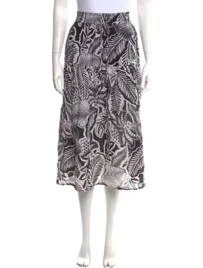 Pre-owned Banjanan Floral Print Midi Length Skirt In Multicolor