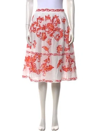 Pre-owned Banjanan Floral Print Midi Length Skirt In Multicolor