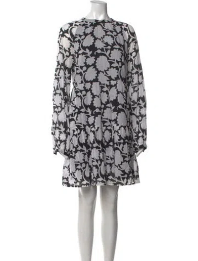 Pre-owned Banjanan Floral Print Mini Dress In Black/white