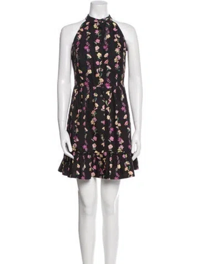 Pre-owned Banjanan Floral Print Mini Dress In Multi