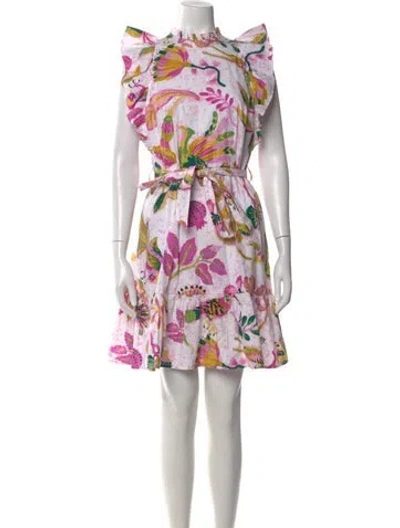 Pre-owned Banjanan Floral Print Mini Dress In Multi
