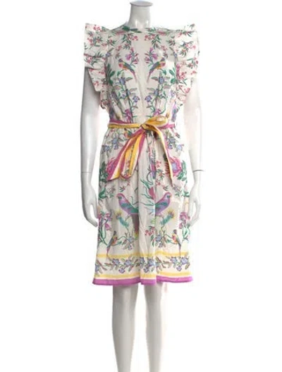 Pre-owned Banjanan Floral Print Mini Dress In Multi