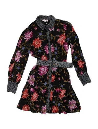 Pre-owned Banjanan Floral Print Mini Dress In Multicolor