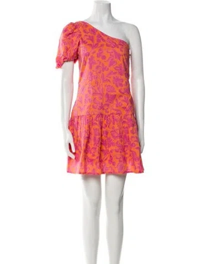 Pre-owned Banjanan Floral Print Mini Dress In Orange