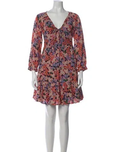 Pre-owned Banjanan Floral Print Mini Dress In Pink