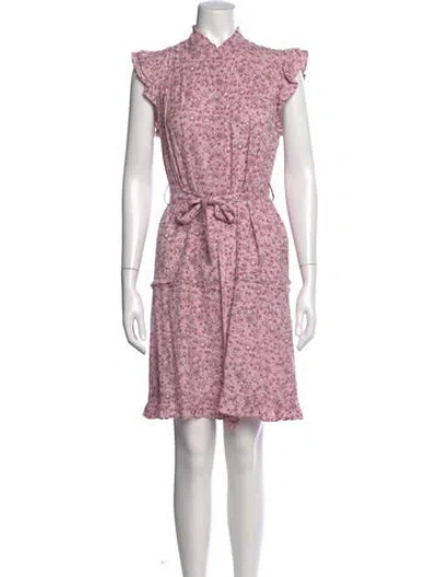 Pre-owned Banjanan Floral Print Mini Dress In Pink