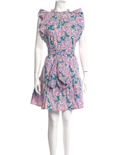 Pre-owned Banjanan Floral Print Mini Dress In Pink