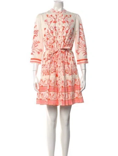 Pre-owned Banjanan Floral Print Mini Dress In Pink