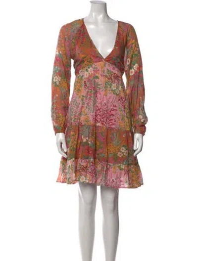 Pre-owned Banjanan Floral Print Mini Dress In Pink