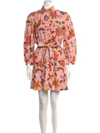 Pre-owned Banjanan Floral Print Mini Dress In Pink