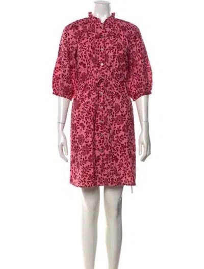 Pre-owned Banjanan Floral Print Mini Dress In Pink