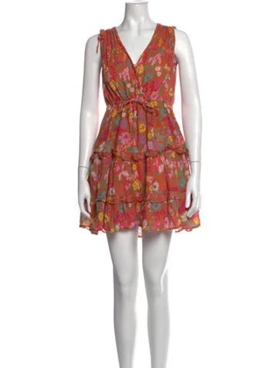 Pre-owned Banjanan Floral Print Mini Dress In Pink