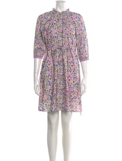 Pre-owned Banjanan Floral Print Mini Dress W/ Tags In Multi