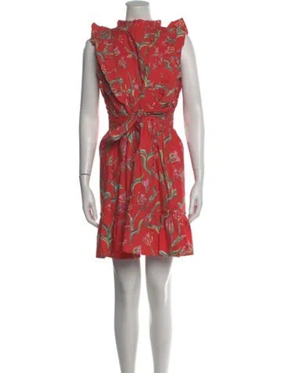 Pre-owned Banjanan Floral Print Mini Dress W/ Tags In Pink