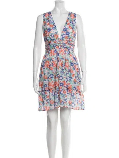 Pre-owned Banjanan Floral Print Mini Dress W/ Tags In Pink