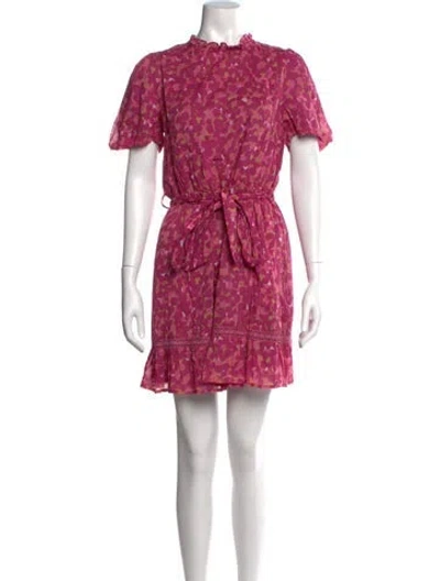 Pre-owned Banjanan Floral Print Mini Dress W/ Tags In Pink