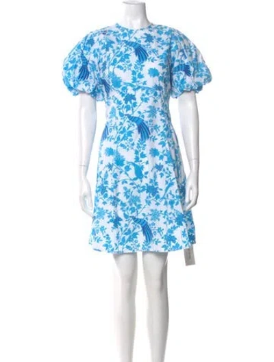 Pre-owned Banjanan Floral Print Mini Dress In White