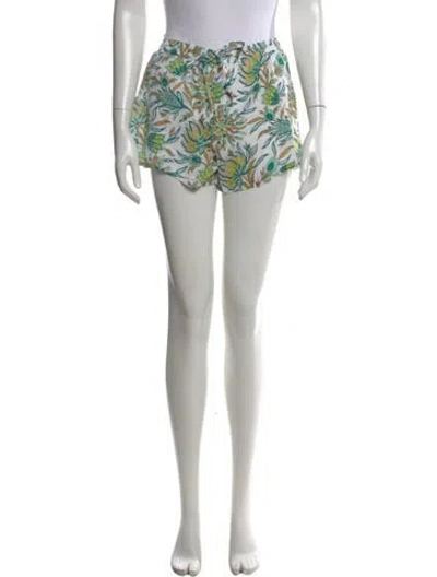 Pre-owned Banjanan Floral Print Mini Shorts In Neutral