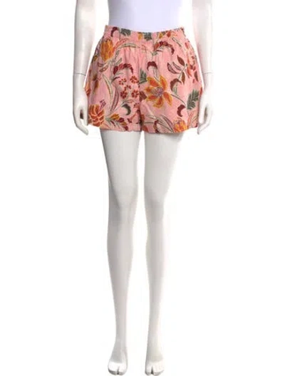 Pre-owned Banjanan Floral Print Mini Shorts In Pink