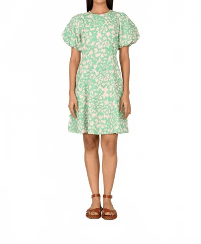 Banjanan Gracia Dress In Calcite Ikat In Green