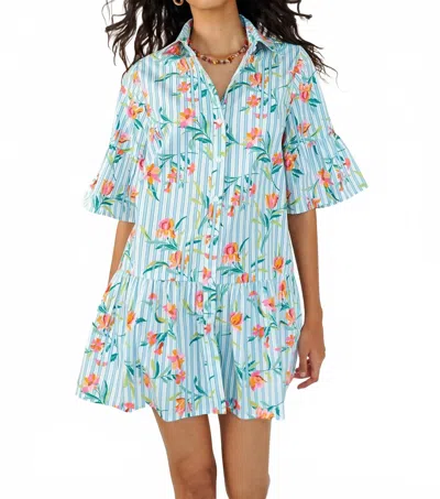 Banjanan Hydra Mini Dress In Placid In Blue