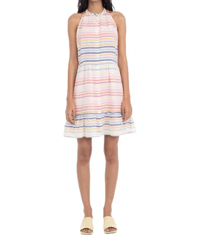Banjanan Indigo Dress In Candy Stripe In Multi