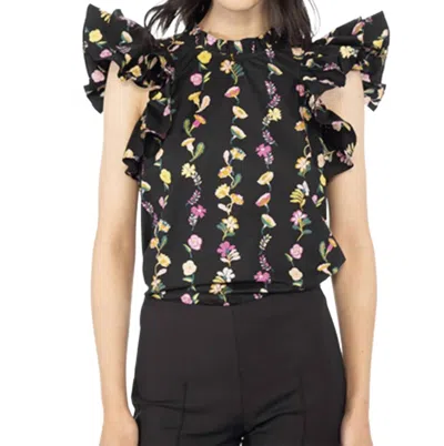 Banjanan Klara Top In Floral Onyx In Multi