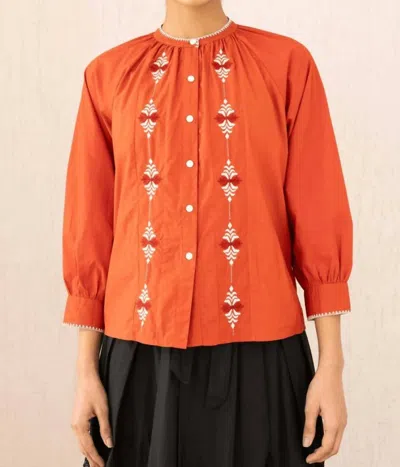 Banjanan Leonie Crewneck Top In Rooibos In Multi