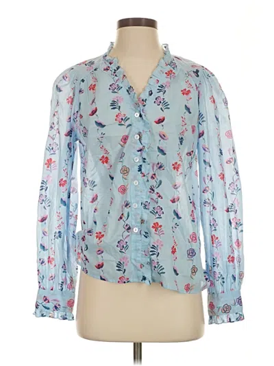 Pre-owned Banjanan Long Sleeve Blouse In Blue
