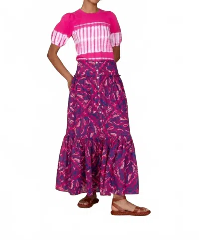 Banjanan Marta Bandana Skirt In Fuchsia In Purple