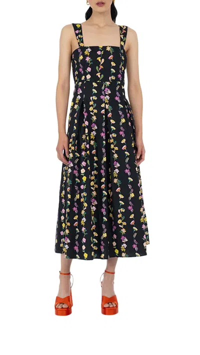 Pre-owned Banjanan Ophelia Dress For Women In Floral Onyx