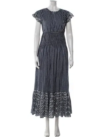 Pre-owned Banjanan Paisley Print Long Dress In Blue
