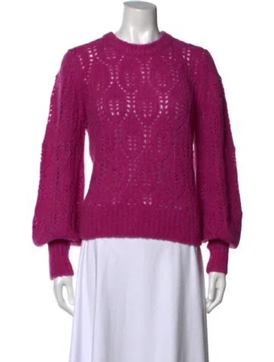 Pre-owned Banjanan Patterned Crew Neck Sweater W/ Tags In Purple