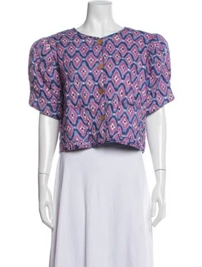Pre-owned Banjanan Patterned Jacket In Purple
