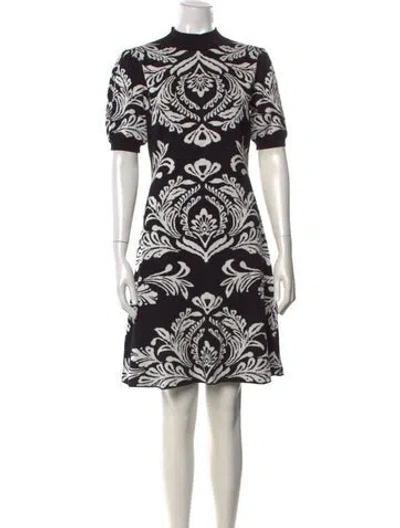 Pre-owned Banjanan Patterned Knee-length Dress W/ Tags In Black