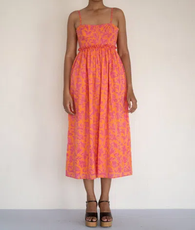 Banjanan Phoebe Dress In Nectarine In Multi