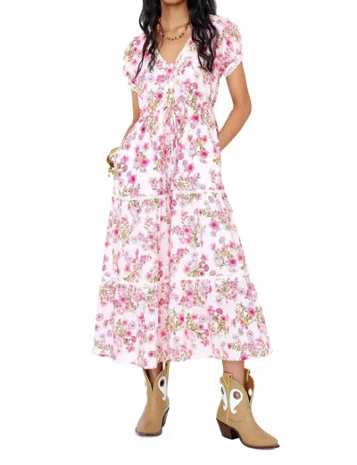 Banjanan Poppy Dress In Pink Multi
