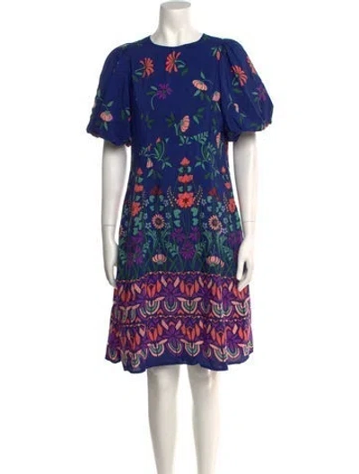 Pre-owned Banjanan Printed Knee-length Dress In Blue