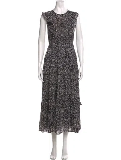 Pre-owned Banjanan Printed Long Dress In Multi