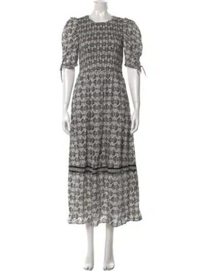 Pre-owned Banjanan Printed Long Dress In Multi