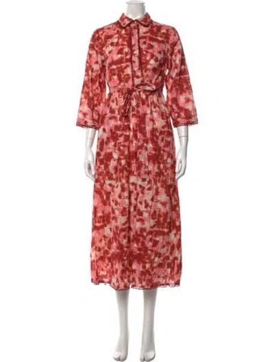 Pre-owned Banjanan Printed Long Dress In Multi