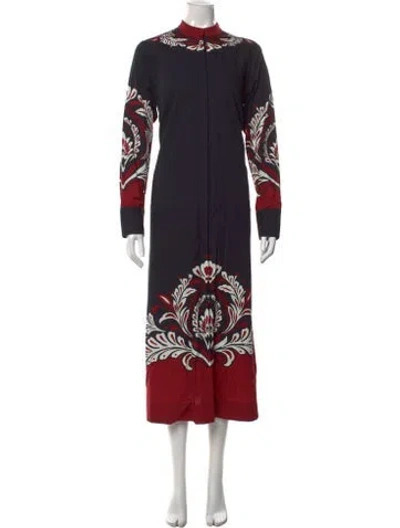 Pre-owned Banjanan Printed Long Dress In Multi