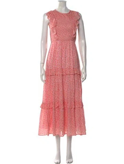 Pre-owned Banjanan Printed Long Dress In Pink