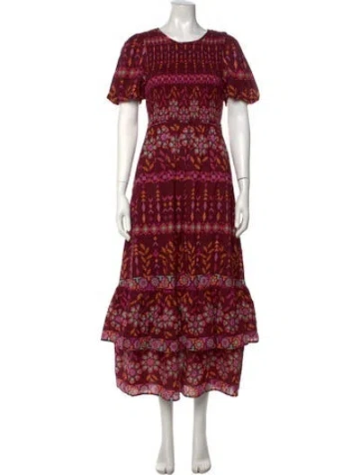 Pre-owned Banjanan Printed Long Dress W/ Tags In Multi