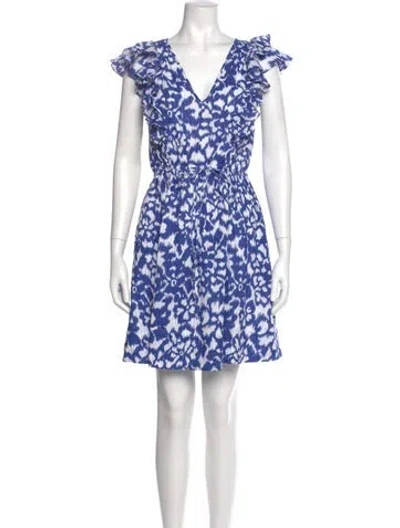 Pre-owned Banjanan Printed Mini Dress In Blue