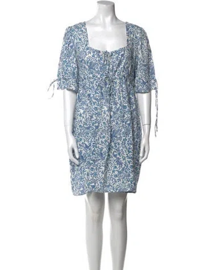 Pre-owned Banjanan Printed Mini Dress In Blue